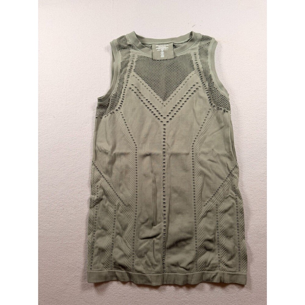 XS Green Bodycon Sleeveless Mesh Althleta workout Long top